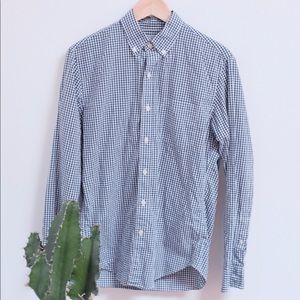 [J. Crew] Navy Gingham Button Down Shirt